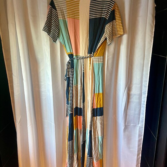 Anthropologie Positano Maxi Wrap Dress Large - Picture 8 of 9